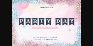 Party Day Font Poster 1