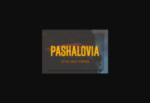 Pashalovia Extra Bold Font Poster 1
