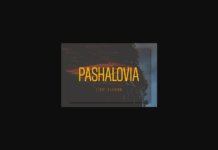 Pashalovia Light Font Poster 1