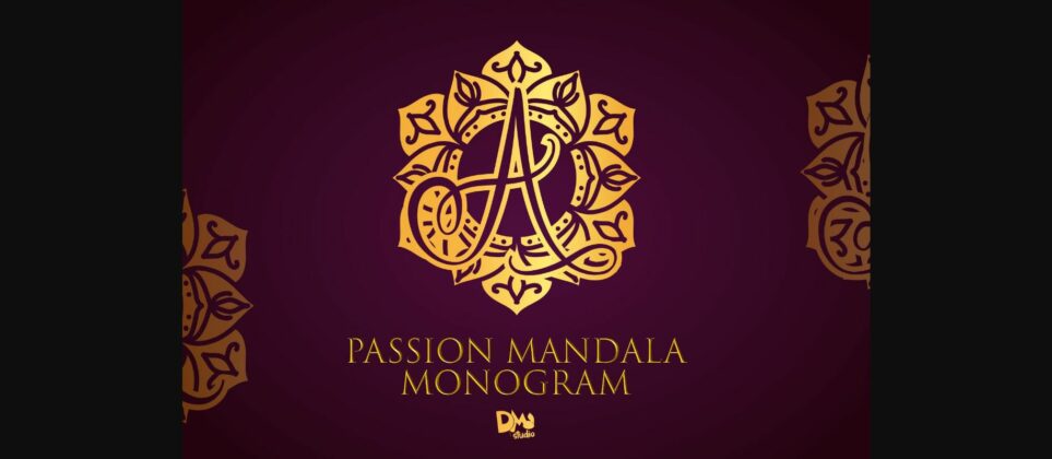 Passion Mandala Monogram Font Poster 3