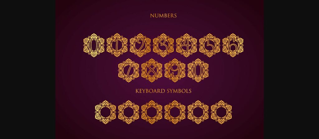 Passion Mandala Monogram Font Poster 6