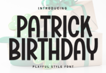 Patrick Birthday Font Poster 1