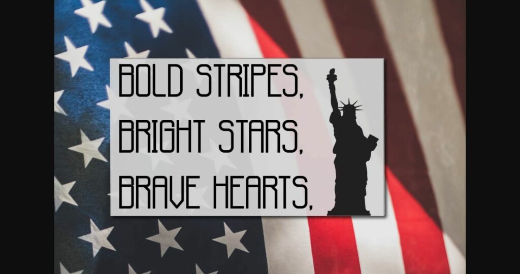 Patriotic Font Poster 6