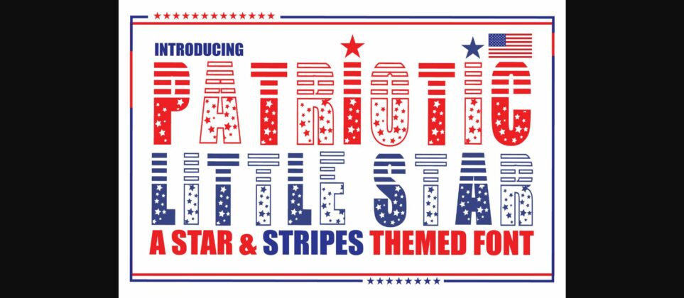 Patriotic Little Star Font Poster 3