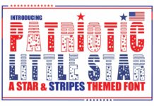 Patriotic Little Star Font Poster 1