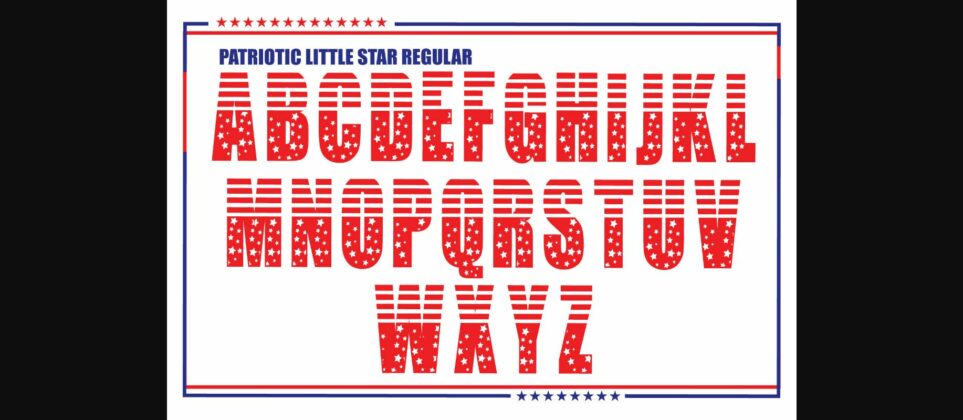 Patriotic Little Star Font Poster 2