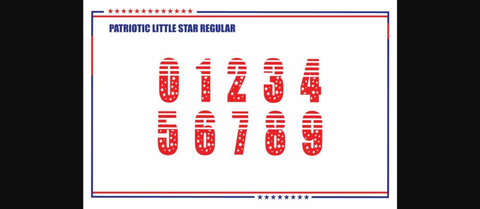 Patriotic Little Star Font Poster 5