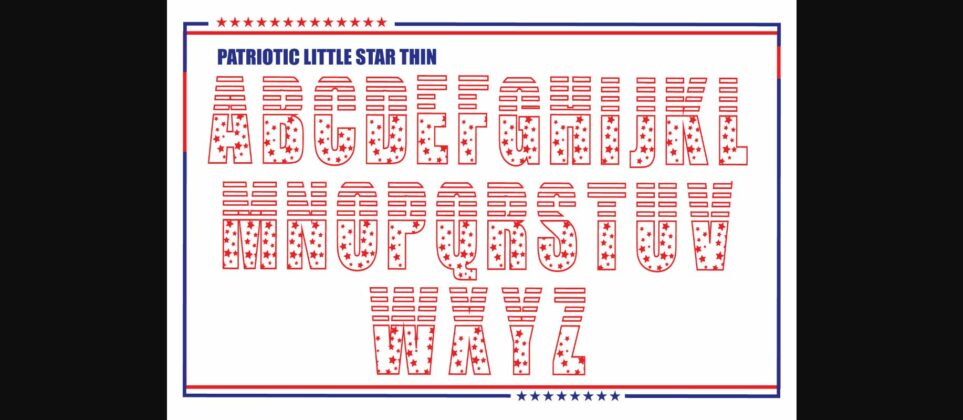 Patriotic Little Star Font Poster 6
