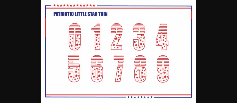 Patriotic Little Star Font Poster 7