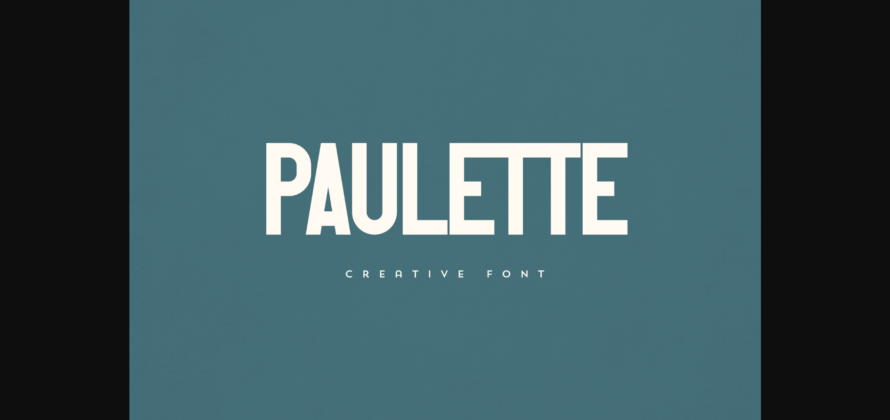 Paulette Font Poster 1