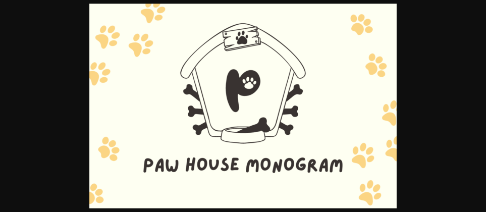 Paw House Monogram Font Poster 3