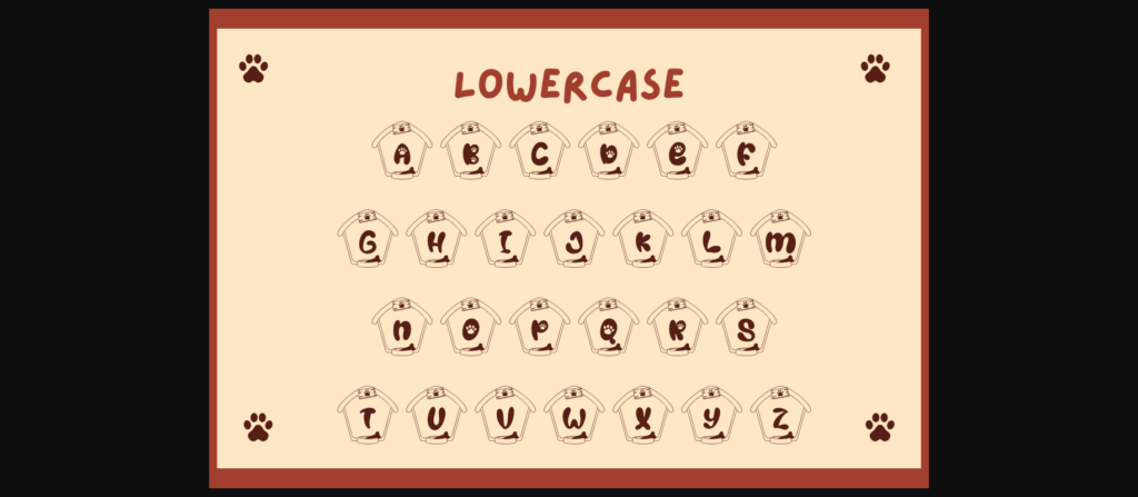 Paw House Monogram Font Poster 8