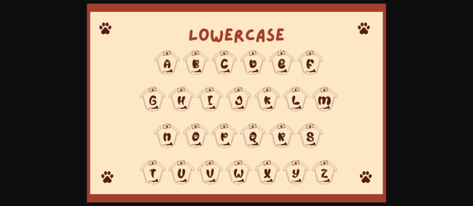 Paw House Monogram Font Poster 8