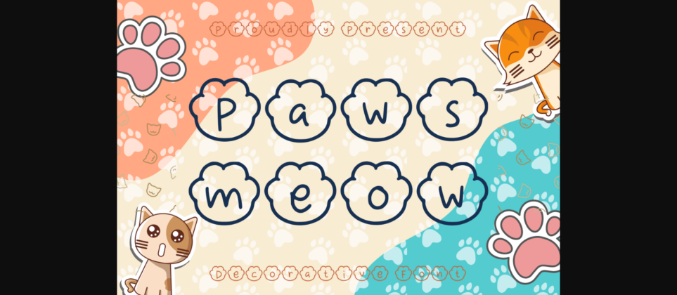 Paws Meow Font Poster 3