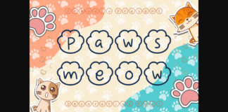 Paws Meow Font Poster 1
