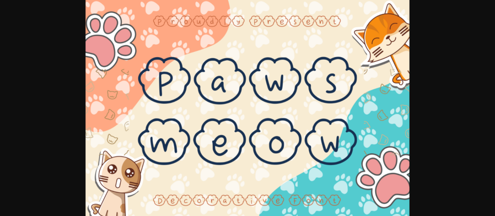 Paws Meow Font Poster 1