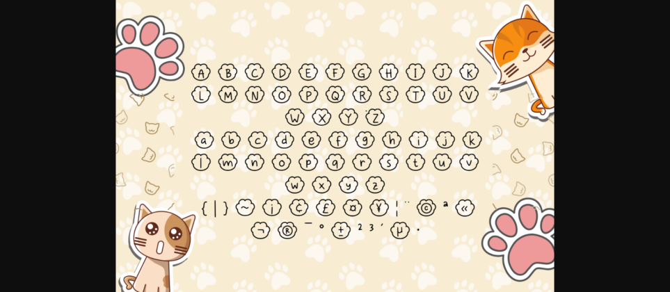 Paws Meow Font Poster 4