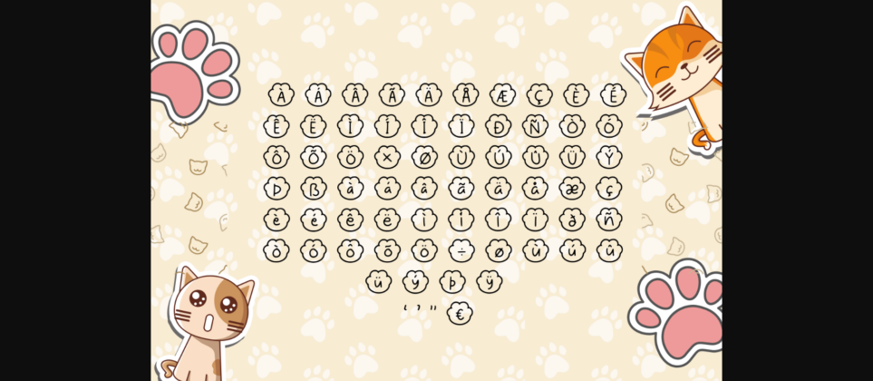 Paws Meow Font Poster 5