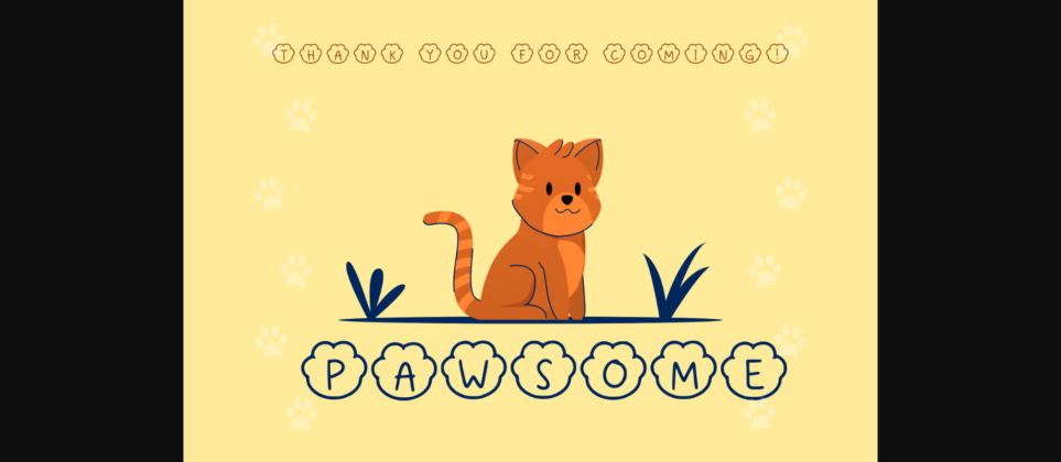 Paws Meow Font Poster 6