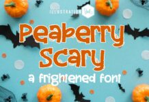 Peaberry Scary Font Poster 1