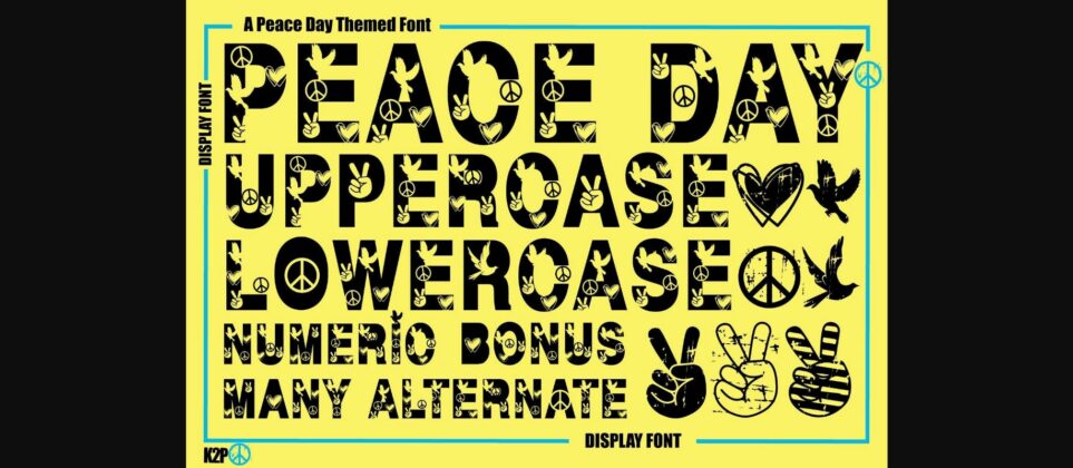 Peace Day Font Poster 3