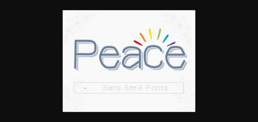Peace Font Poster 3