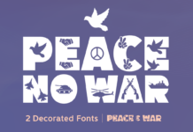 Peace No War Font Poster 1