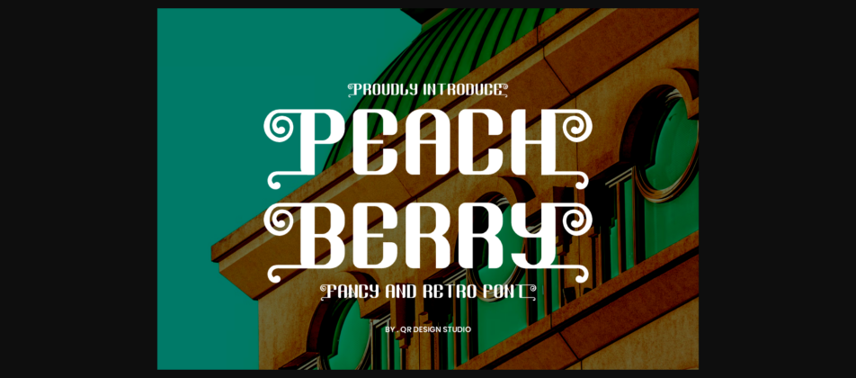 Peach Berry Font Poster 3