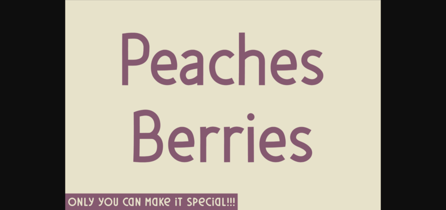 Peaches Berries Font Poster 3