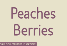 Peaches Berries Font Poster 1