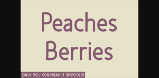 Peaches Berries Font Poster 1