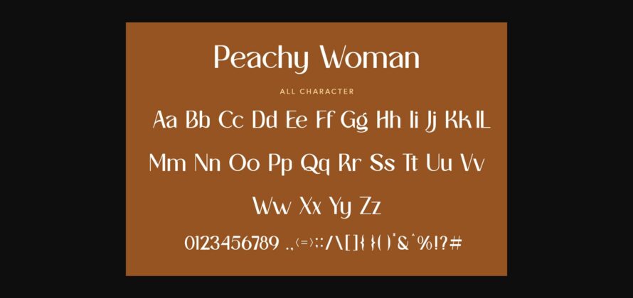 Peachy Woman Font Poster 9