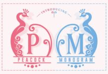 Peacock Font Poster 1