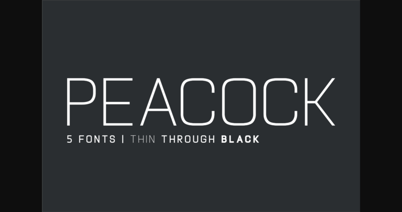 Peacock Font Poster 3