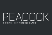 Peacock Font Poster 1