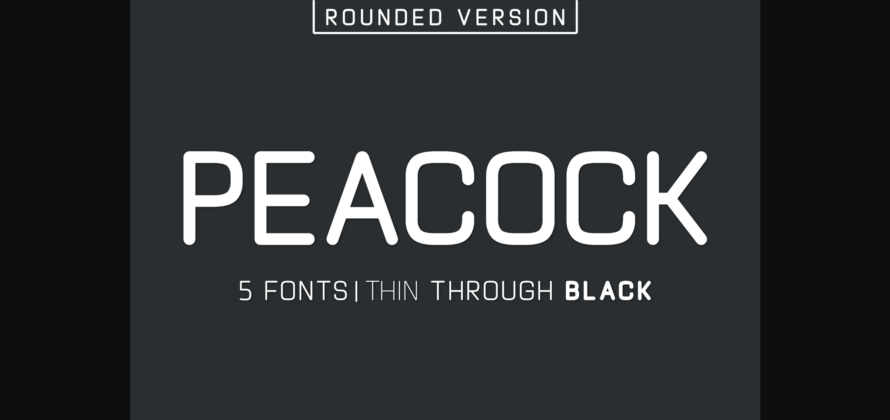 Peacock Font Poster 3