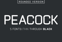 Peacock Font Poster 1