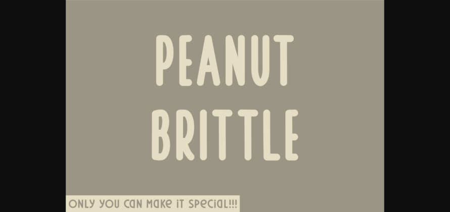 Peanut Brittle Font Poster 1