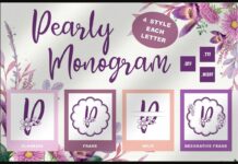 Pearly Monogram Font Poster 1