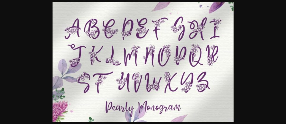 Pearly Monogram Font Poster 4