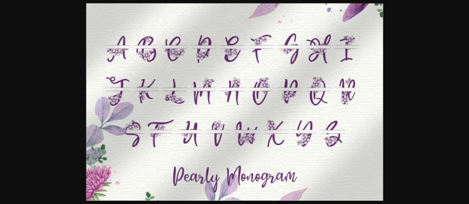 Pearly Monogram Font Poster 5