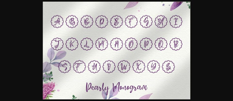 Pearly Monogram Font Poster 6