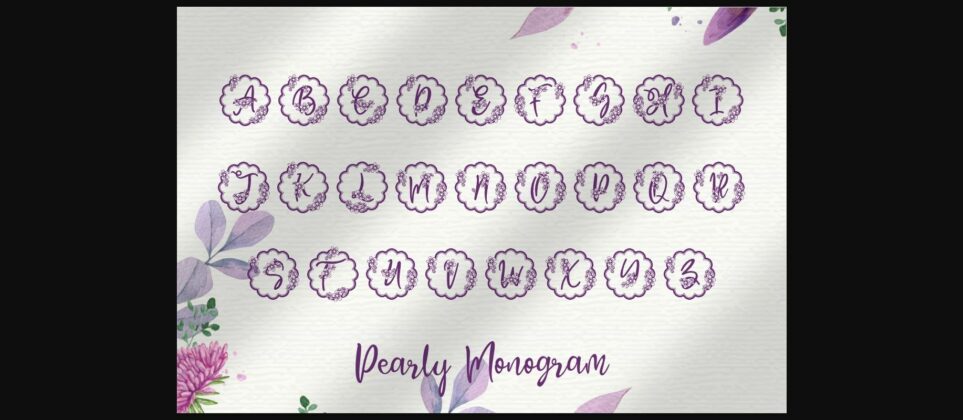 Pearly Monogram Font Poster 7