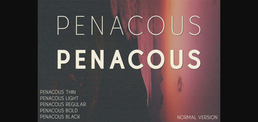 Penacous Font Poster 3