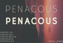 Penacous Font Poster 1