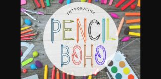 Pencil Boho Font Poster 1