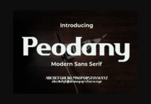 Peodany Font Poster 1