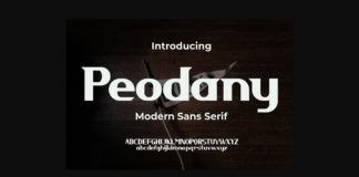 Peodany Font Poster 1