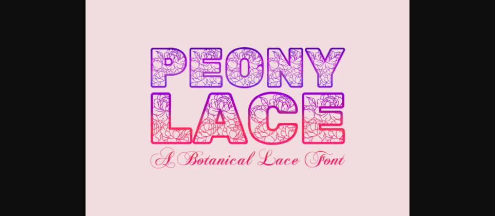 Peony Lace Font Poster 3