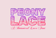 Peony Lace Font Poster 1